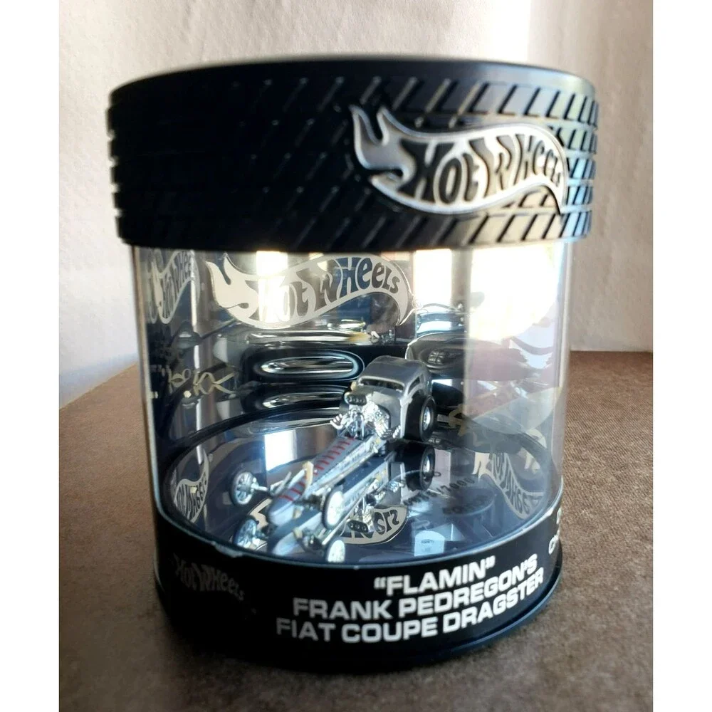SHOWCASE HOT WHEELS DESIGNER'S FIAT Silver COUPE DRAGSTER FLAMIN FRANK PEDREGON